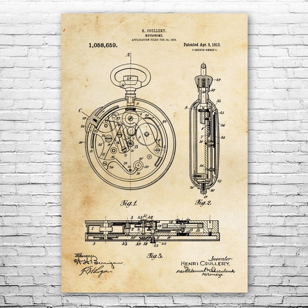 Pocket Watch Poster Print, Watchmaker Gift, Jewelry Shop Decor, Watch Blueprint, Jewelers Gift, Watch Lover Gift, Watch Smith Gift