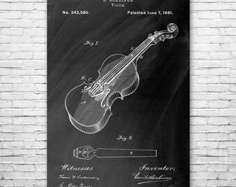 Berliner Violin Poster Print, Classical Music Art, Violin Teacher Gift, Music Class Art, Violinist Gift, Violin Art Print, Violin Decor