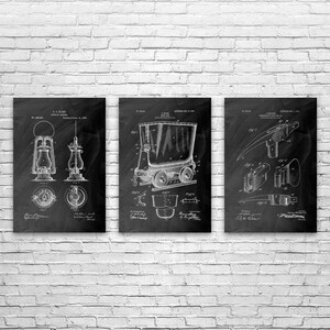 Mining Patent Wall Art Set of 3 Poster, Canvas or Framed Miner Gift ...