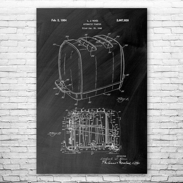 Sunbeam Radiant Control Toaster Poster Print, Kitchen Art, Cooking Gift, Toaster Blueprint, Restaurant Decor, Culinary Gift, Diner Wall Art