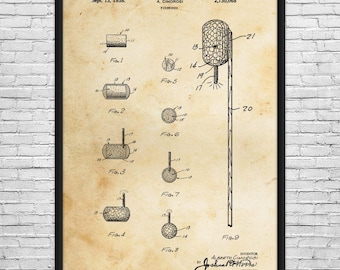 Bottle Rocket Patent Art Print: Fireworks Technician, Pyrotechnics Gifts