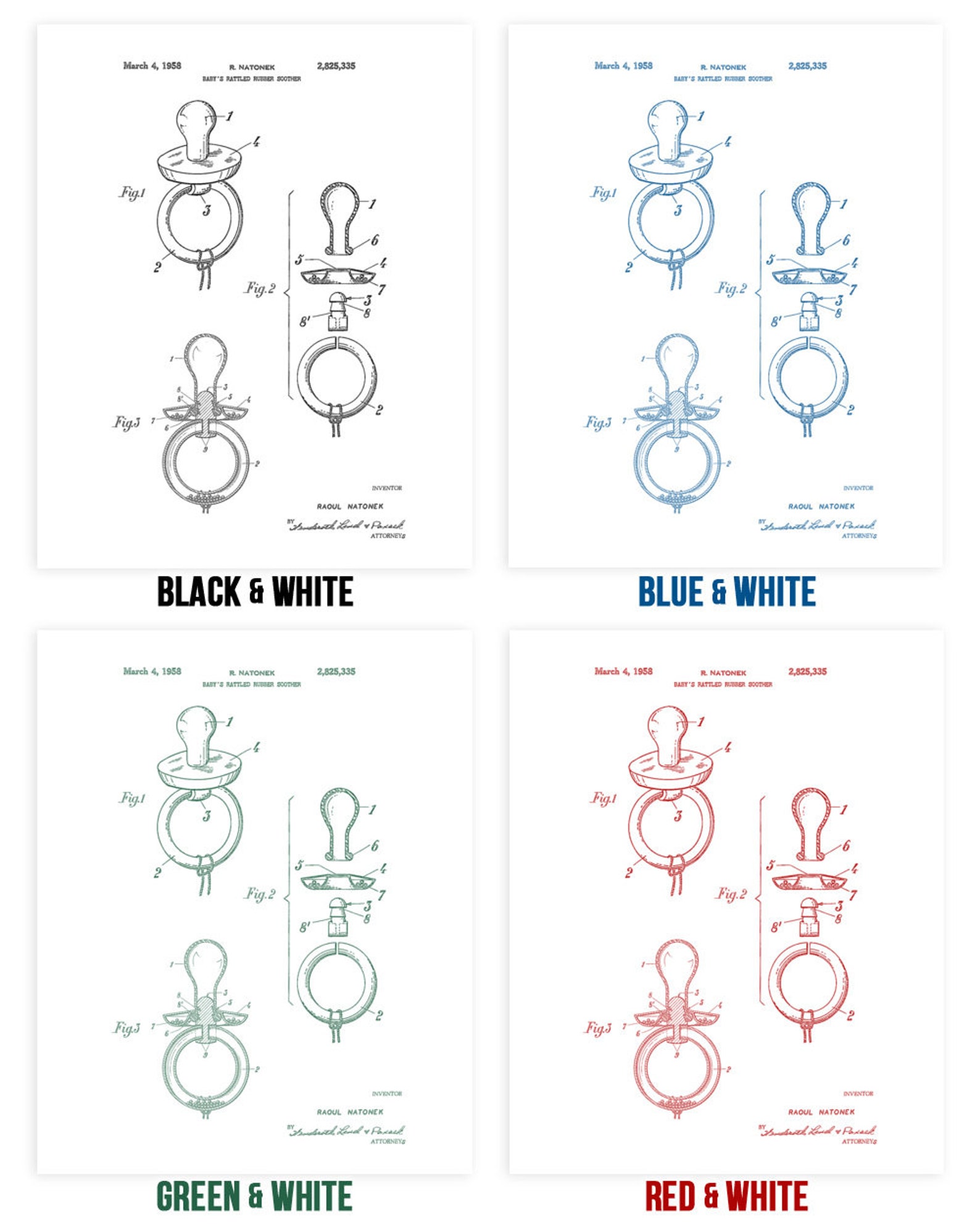 Baby Pacifier Poster Print Nursery Wall Art Daycare Decor Etsy