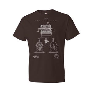 Burns Coffee Roaster Patent T-Shirt: Barista Gift, Coffee Apparel Chocolate
