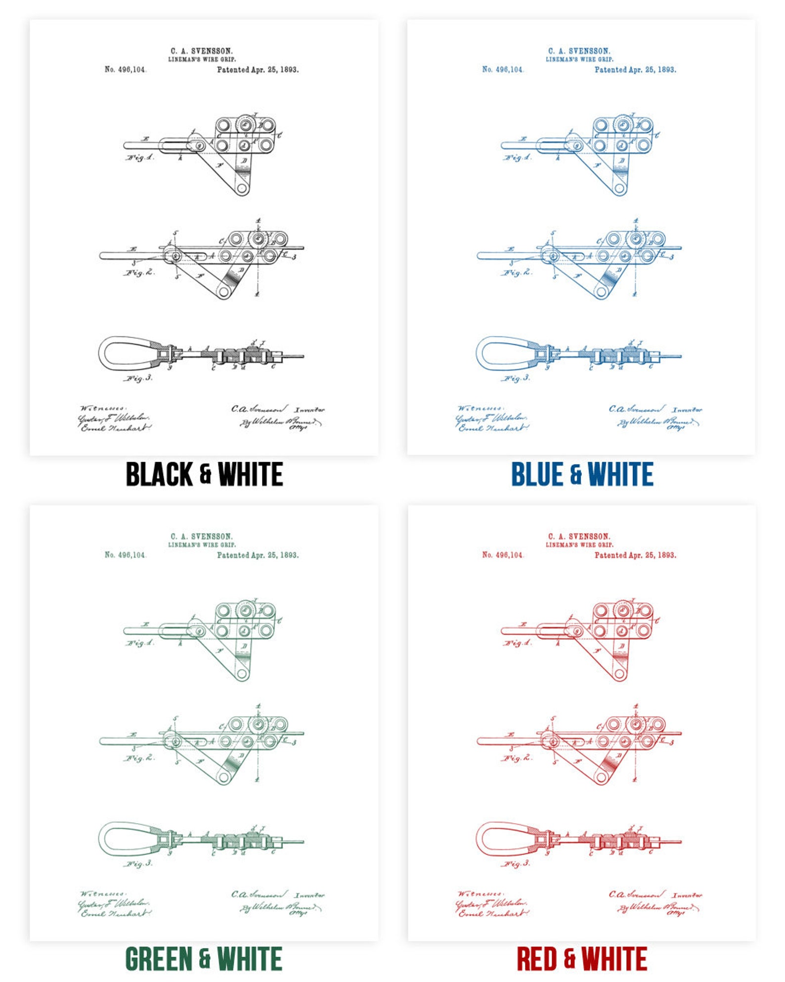 Lineman Tools Posters Set of 3 Lineman Gift Powerline Etsy