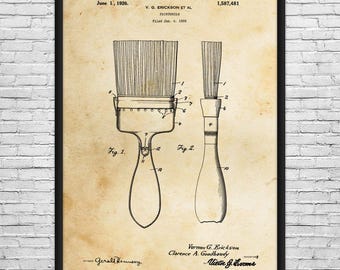 Op de afbeelding: Zwart-wit illustratie van een penseelpatent van 1 juni 1926. De tekening toont twee aanzichten van de borstel, gelabeld Fig. 1 en Fig. 2, met gedetailleerde onderdelen. Het patentnummer is 1.587.481.