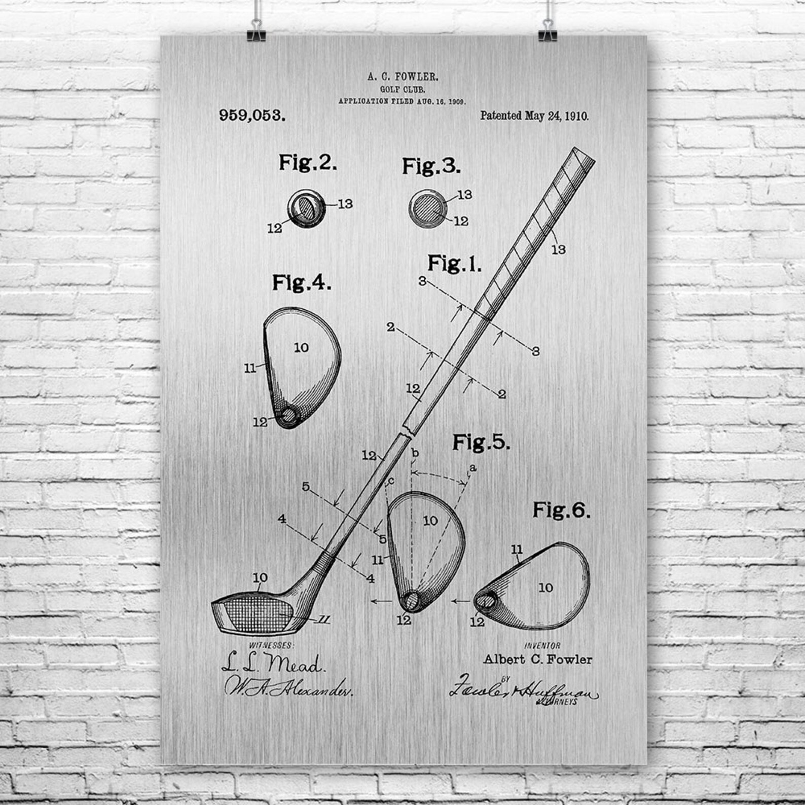 Golf Club Poster Print Golfer Gift Golf Art Print Golf Etsy