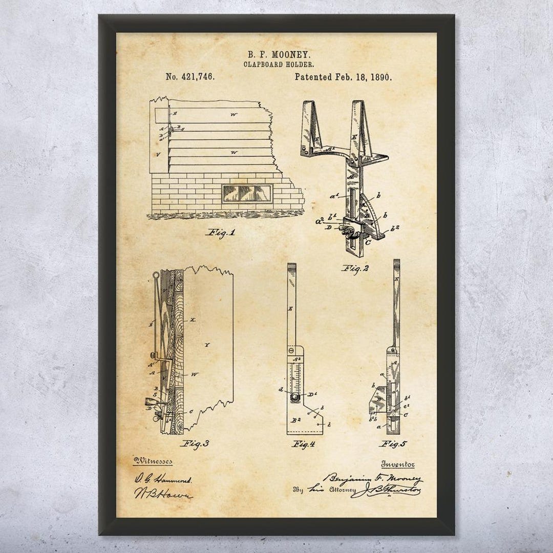 House Siding Patent Wall Art | Poster, Canvas or Framed | Handyman Gift ...