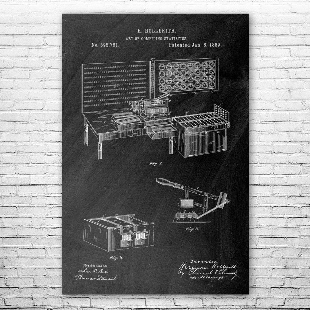 Hollerith Statistics Computer Poster Print Engineer Gifts - Etsy image.