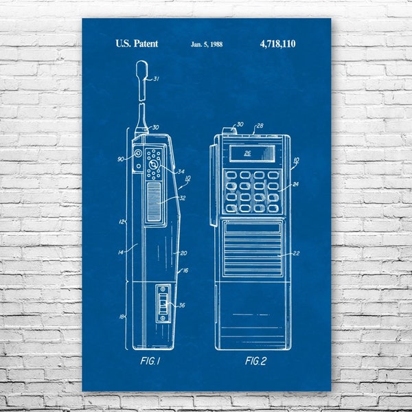 Two Way Radio Poster Print, Police Gift, Walkie Talkie, Radio Blueprint, Law Enforcement Art, Radio Operator Gift, EMT Gift, Radio Art Print