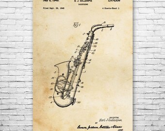 Saxophone Poster Print, Jazz Club Art, Saxophone Decor, Music Teacher Gift, Retro Saxophone, Saxophonist Gift, Saxophone Art Print