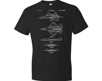 F-23 Fighter Jet Shirt, Combat Pilot, US Air Force, Aviation Gift, Jet Blueprint, Military Shirt, Flight Instructor, Aviator Gift