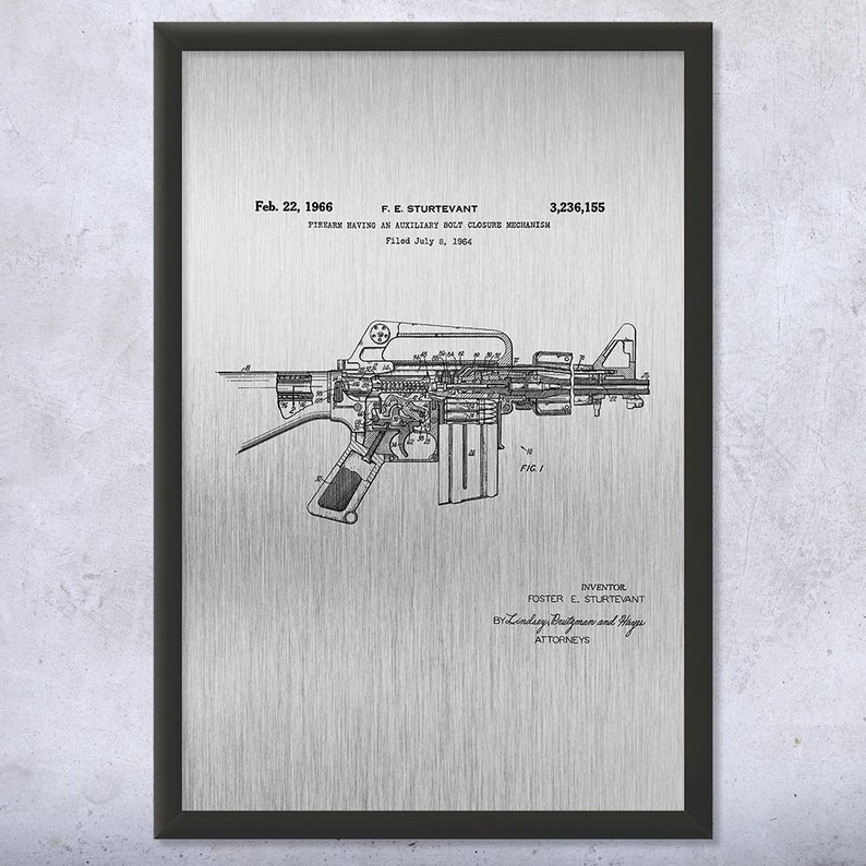 Framed M1 Garand Rifle WW2 Print WW2 Weapon Semi Automatic Rifle Gun Enthusiast