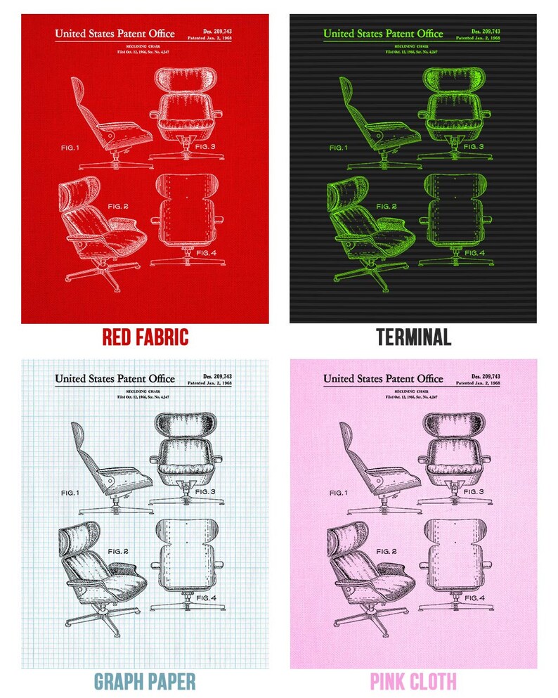 Lounge Chair Poster Print Office Decor Executive Gift Etsy