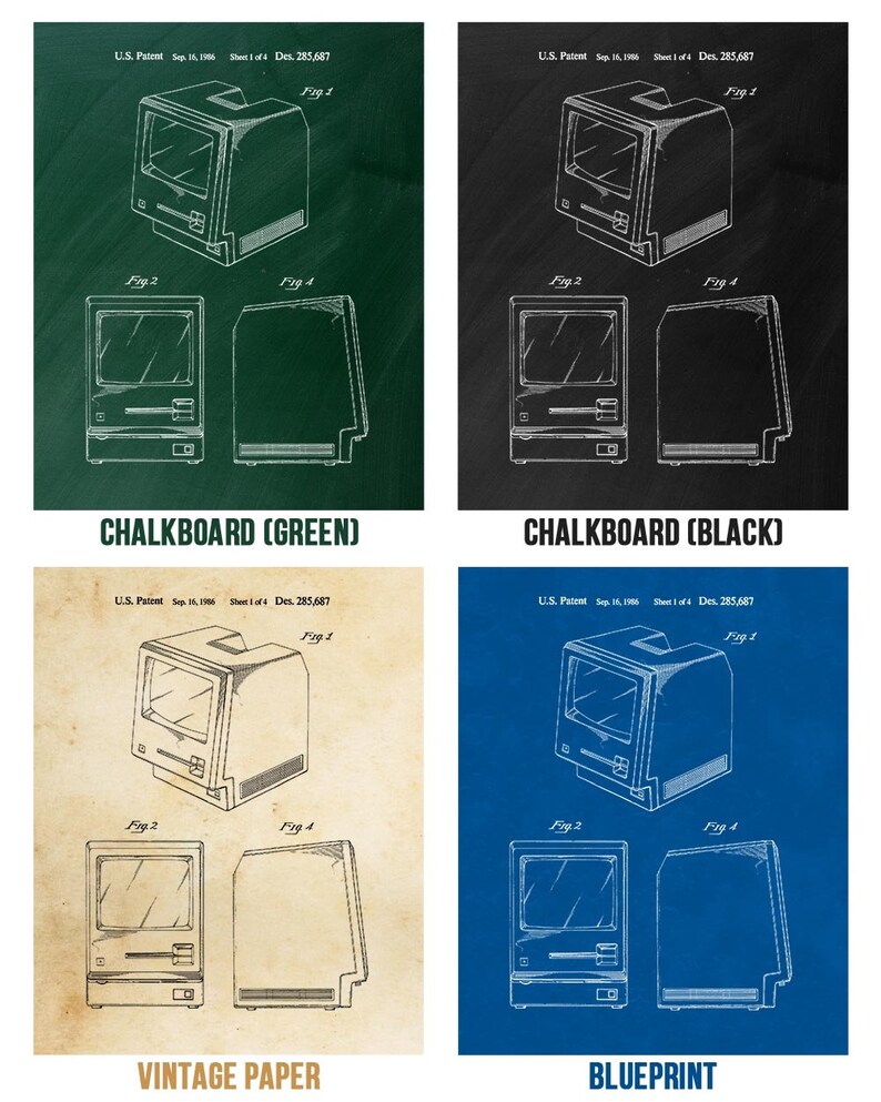 Apple Macintosh Computer Poster Print Mac Art Print Computer Etsy