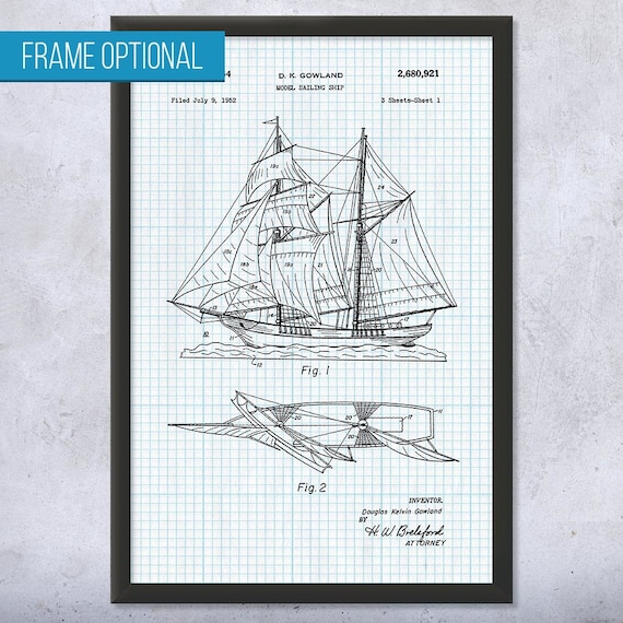 Model Sailing Ship Poster Print Nautical Gifts Pirate Ship Model Boat Royal Navy