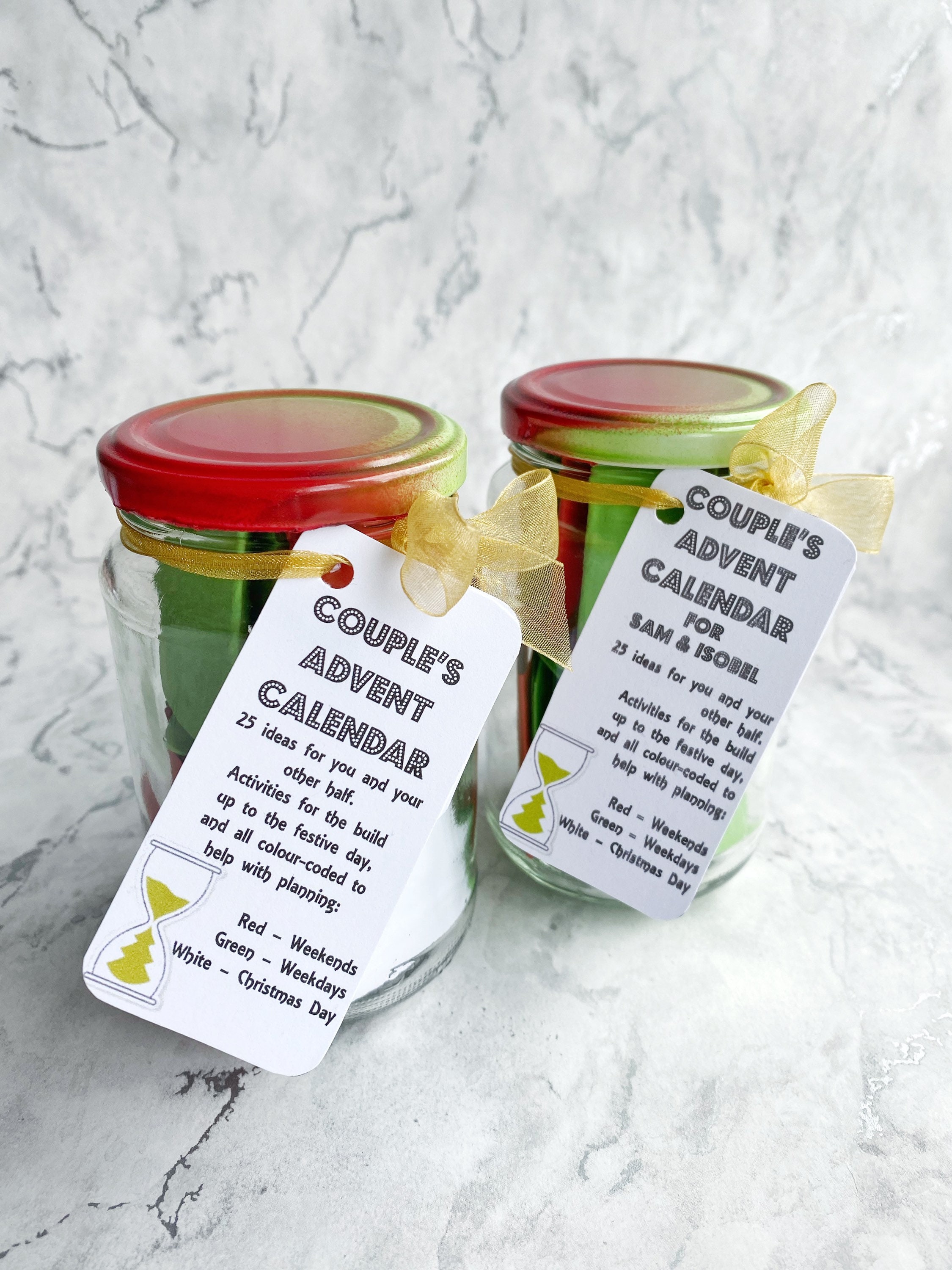 Couples Advent Calendar Jam Packed Jar Christmas Etsy UK