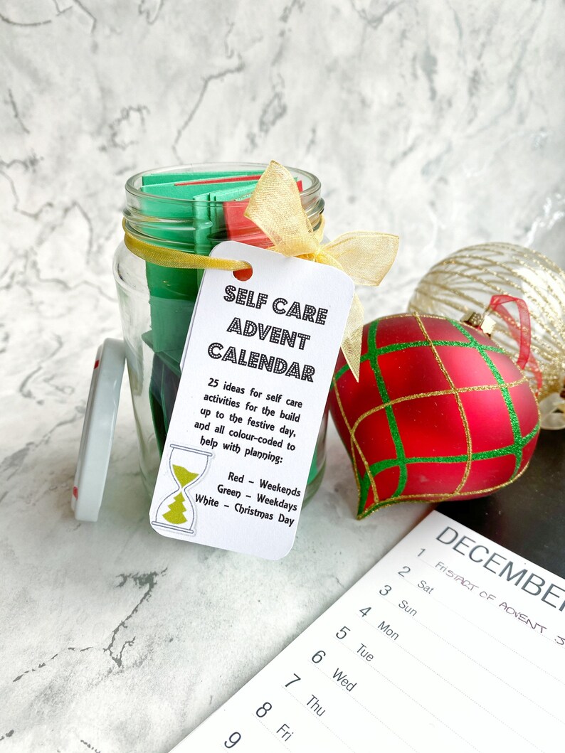 2021 Self Care Advent Calendar Jam Packed Jar Christmas Etsy