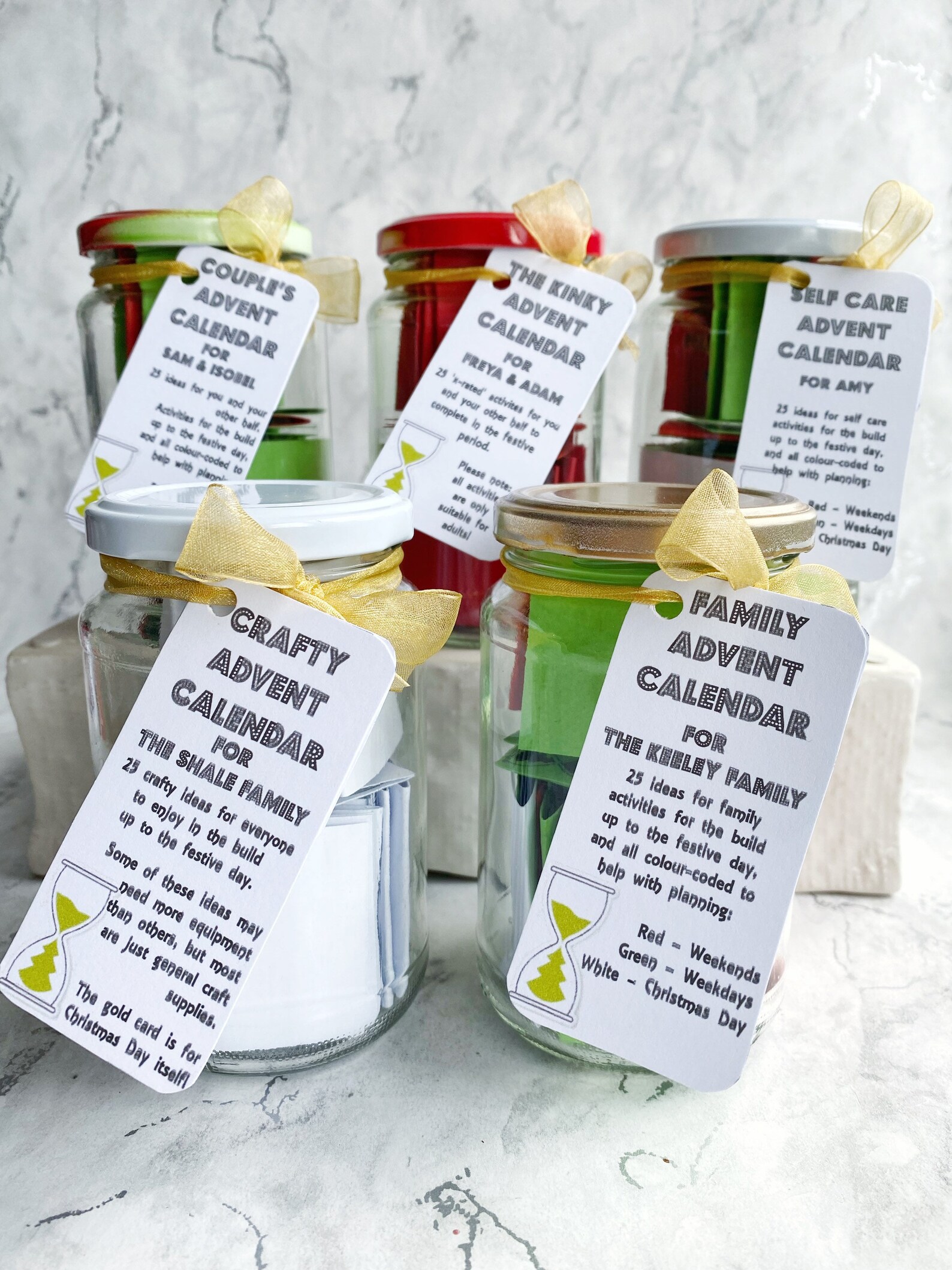 Couples Advent Calendar Jam Packed Jar Christmas Etsy UK