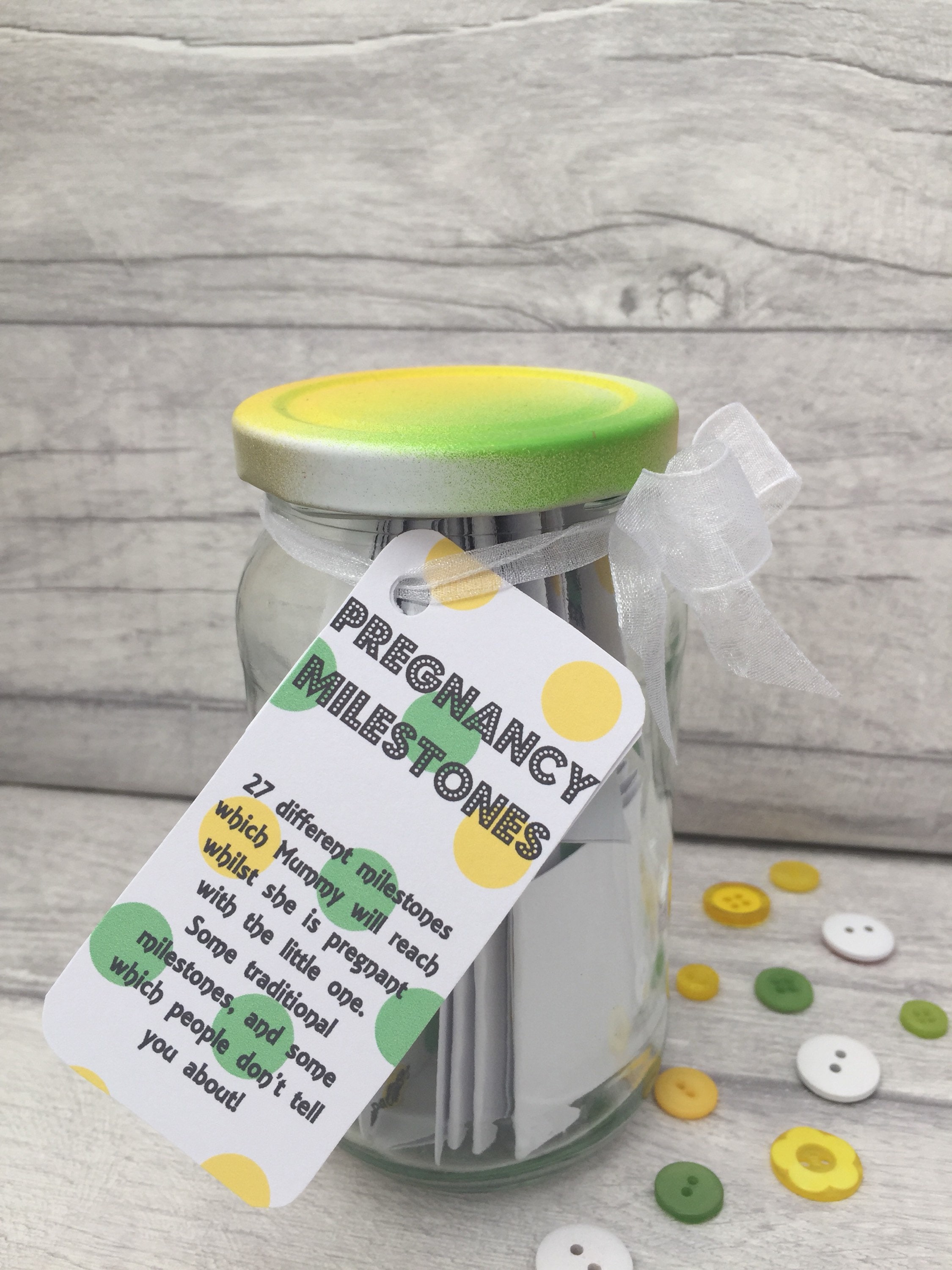 Pregnancy Milestones Jam Packed Jars Pregnancy Baby Etsy