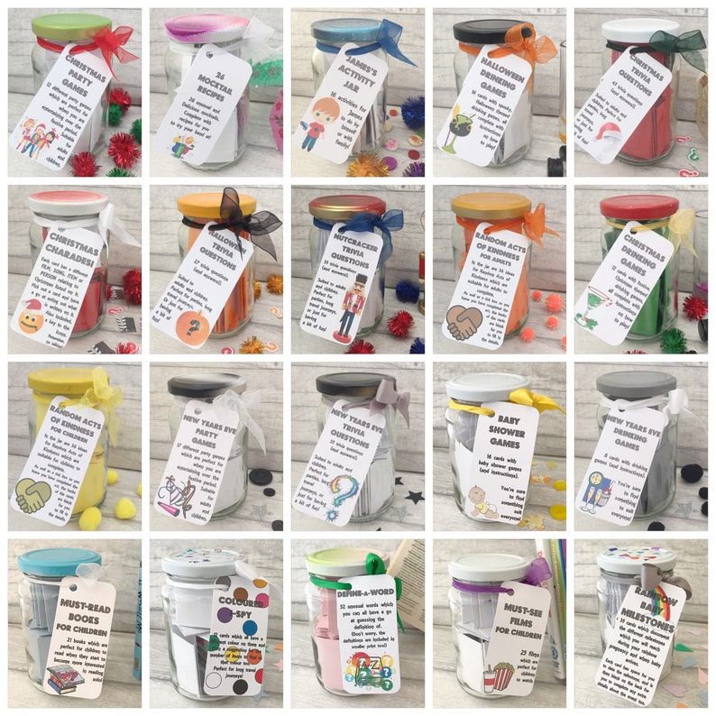 30 Days of Happiness Jam Packed Jars Happy Gift Self Etsy