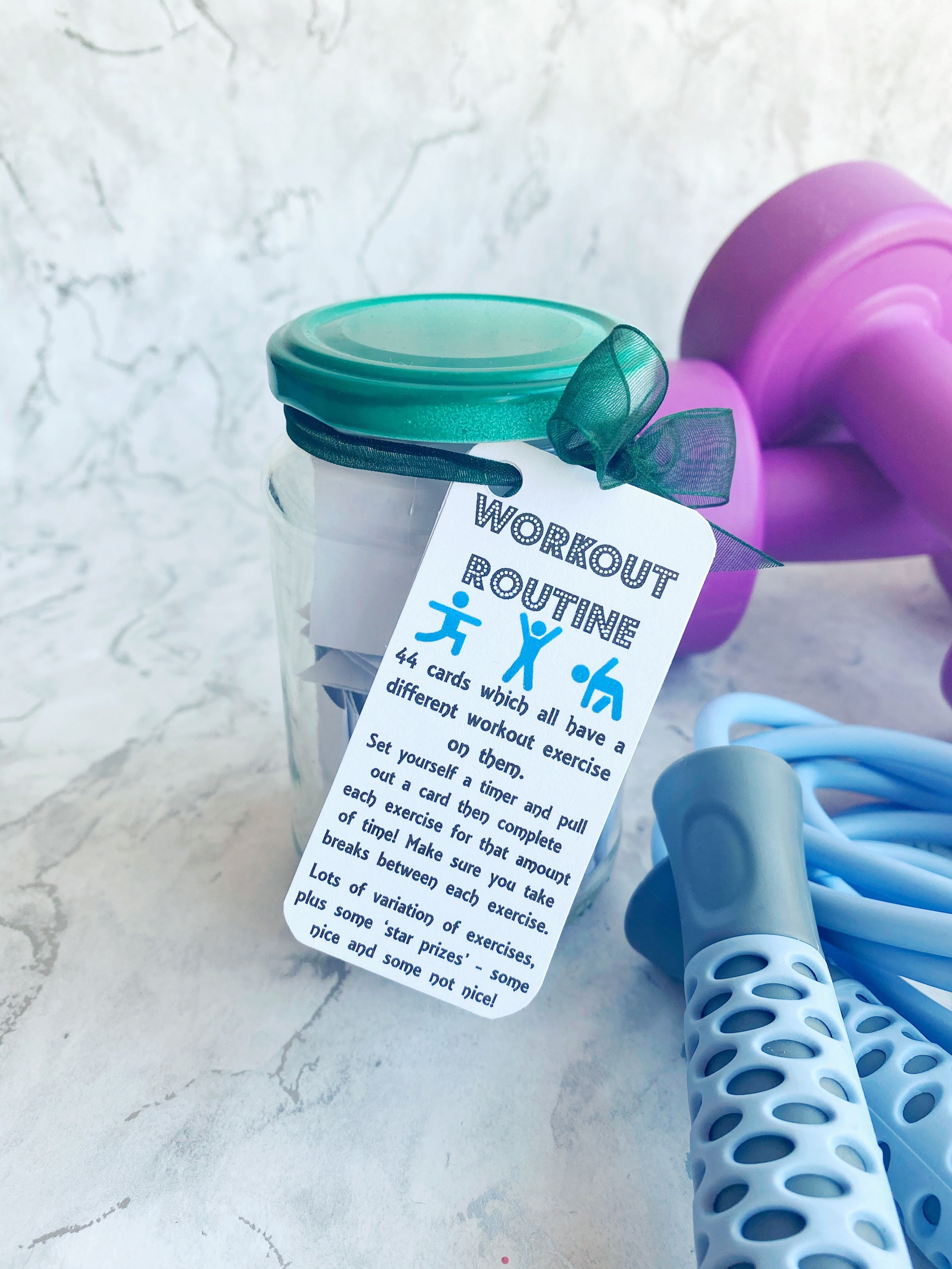 Workout Routine Jam Packed Jars Fitness Regime Exercise - Etsy