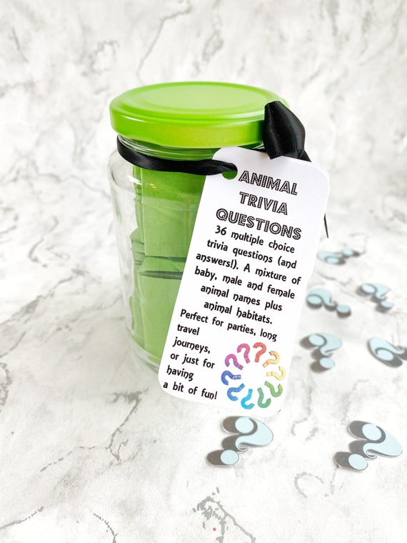 Animal Trivia Jam Packed Jar Trivia Children's Games - Etsy Ireland Animal Trivia Jam Packed Jar Trivia Children's Games - Etsy Ireland
