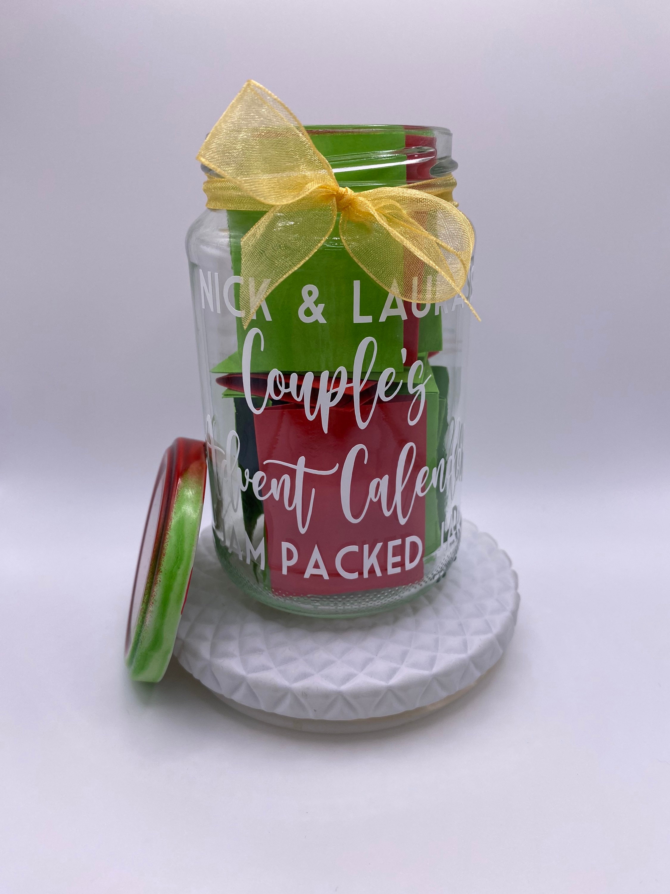 Couples Advent Calendar Jam Packed Jar Christmas Etsy UK
