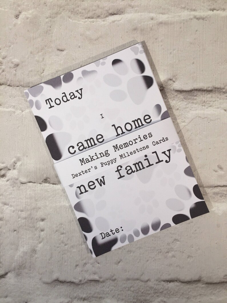 Puppy Milestone Cards Personalised New Puppy Dog Gifts Etsy