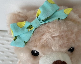 Fiocco per neonata cucito a mano con clip o fascia - Limoni