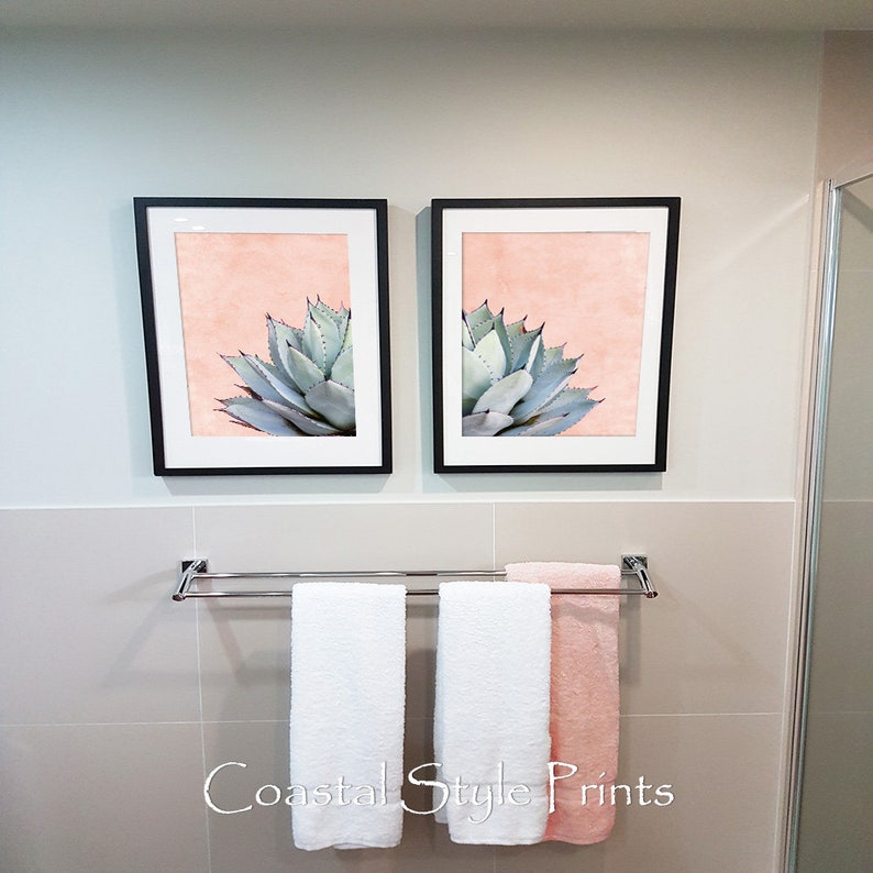 Blush Pink Cactus Prints, Desert Cactus Print, Printable Wall Art, Botanical Print, Cactus Wall Art, Modern Decor Print, Bathroom Wall Decor image 5