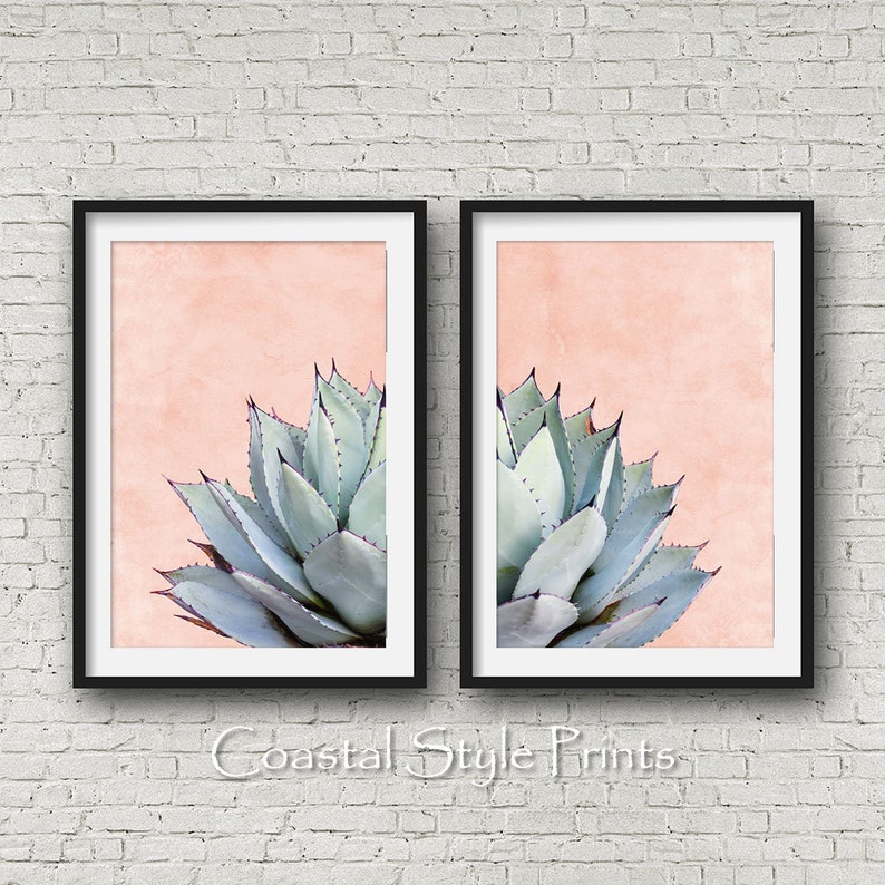 Blush Pink Cactus Prints, Desert Cactus Print, Printable Wall Art, Botanical Print, Cactus Wall Art, Modern Decor Print, Bathroom Wall Decor image 7