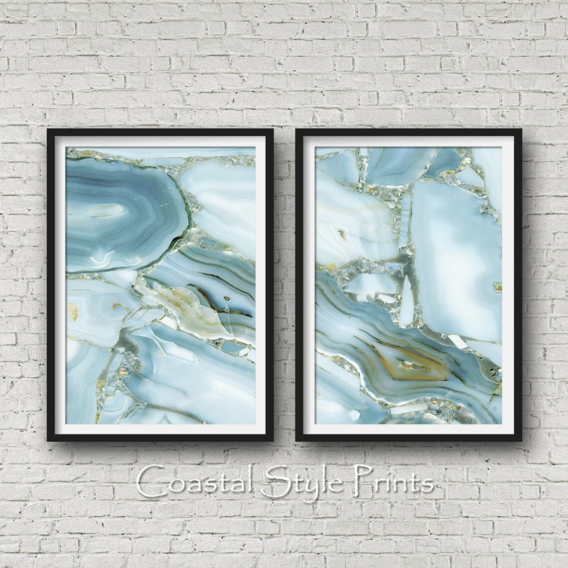 Amazing Agate Set of 2 Printables Abstract Printagate Wall - Etsy