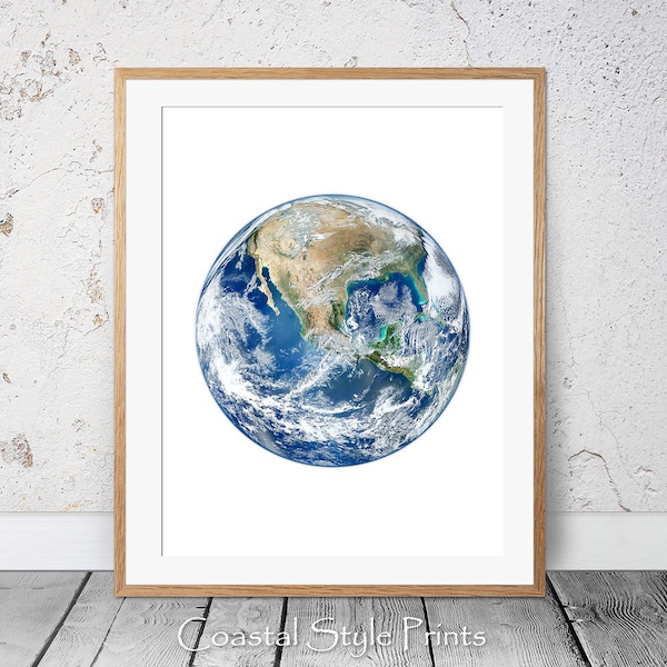 Earth Print, Planet Earth, Astronomy Print, Earth Wall Art, Globe Print, Earth Photography, Earth, Prints, Wall Art, Gift For Him, MoonPrint