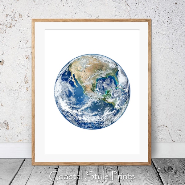 Earth Print Etsy
