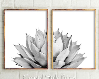 Black and White Print,Set Of 2 Prints,Cactus Print,Cactus Wall Art,Boho Print,Bedroom Decor, Neutral Wall Art,Succulent Wall Decor,Australia