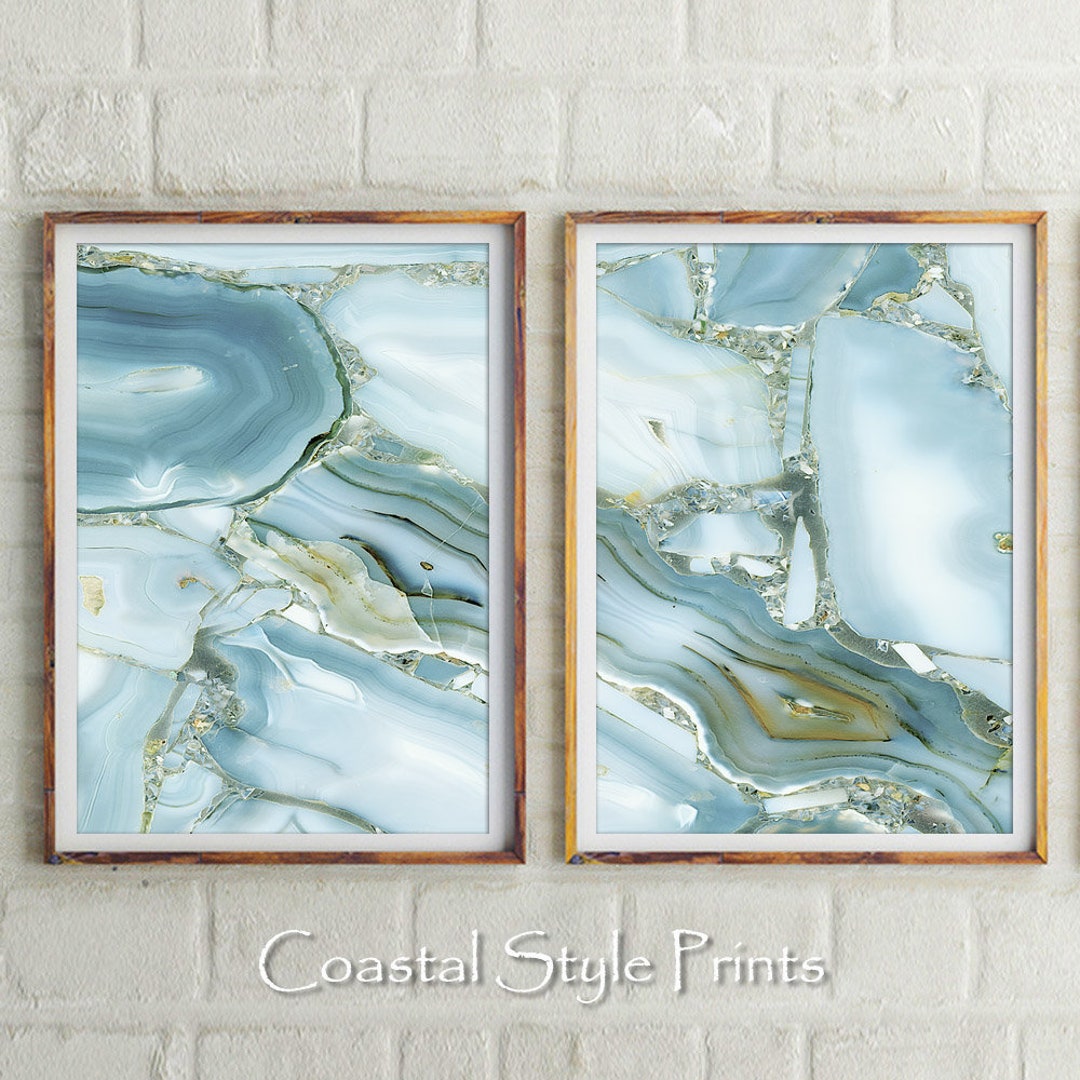 Amazing Agate Set of 2 Printables Abstract Printagate Wall - Etsy