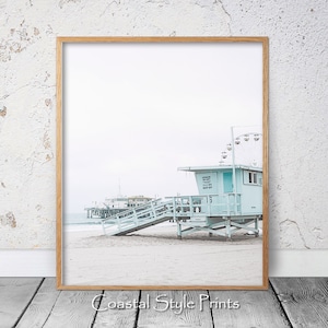 Aqua Lifeguard Tower Print,Wall Decor,Digital Download,Beach Wall Art,Coastal Print,Prints,Prints Wall Art,Australia,Beach Decor,Retro Print