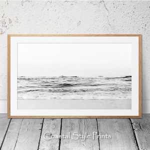 Black and White Print, Black and White Wall Art, Modern Wall Art, Ocean Print, Contemporary Print, Coastal Print, Neutral Tones Beach Print