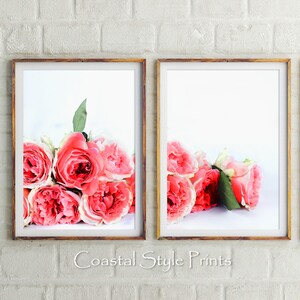 Cottagecore Art Prints, Floral Print, Pink Decor, Peony Wall Art, Digital Download, Pink Boho Decor, Roses Wall Art, Peonies Art