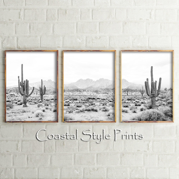 Black White Desert Art Etsy