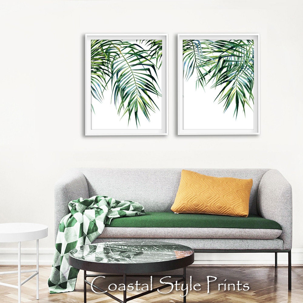 Set of 2 Tropical Printswall Decortropical Printleaf - Etsy