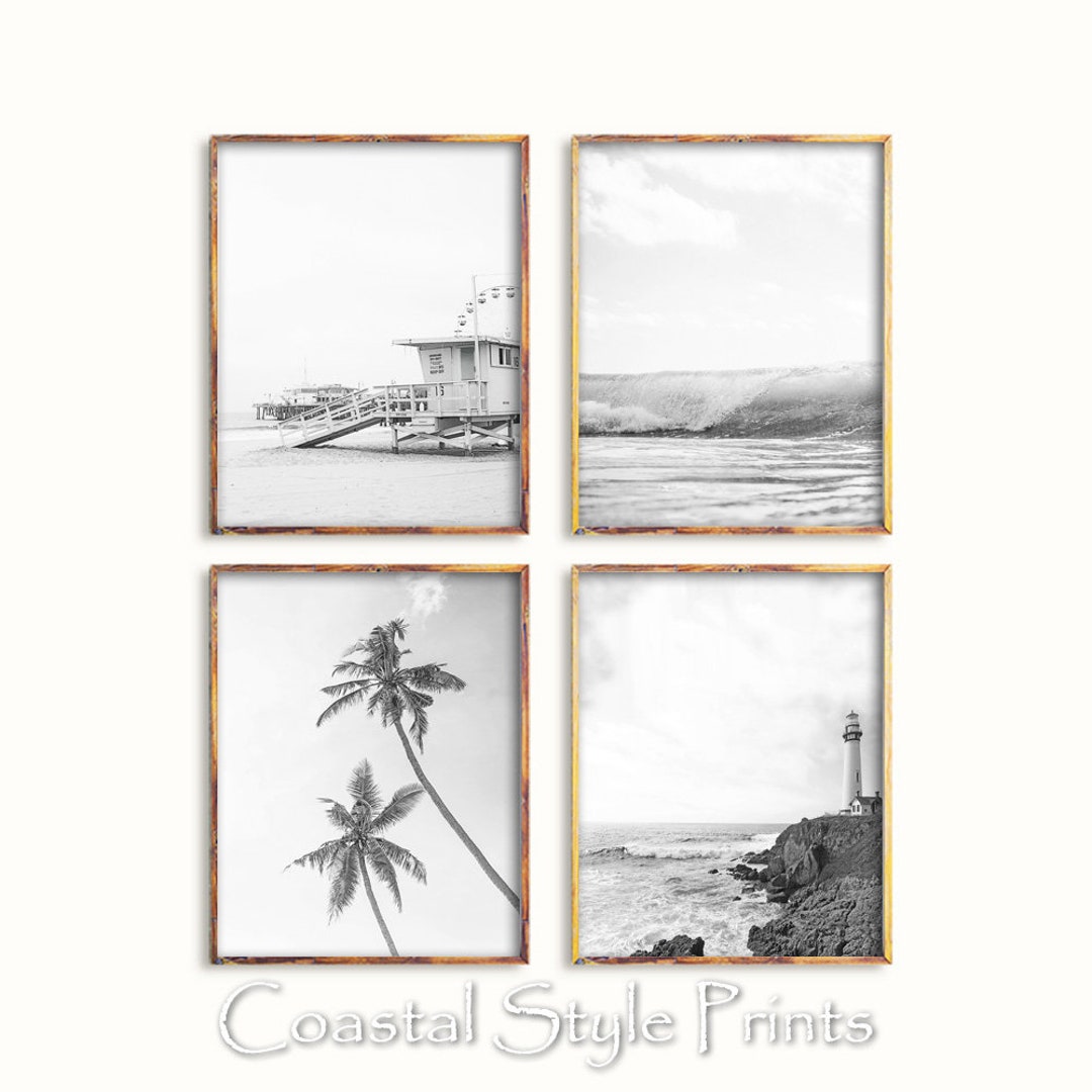 Black and White Photography, Coastal Prints, Printable Beach Wall Art ...
