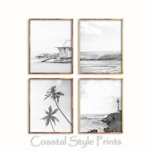 Black and White Photography, Coastal Prints, Printable Beach Wall Art, Beach Prints, Ocean Photography, Coastal Print Set Printable Wall Art