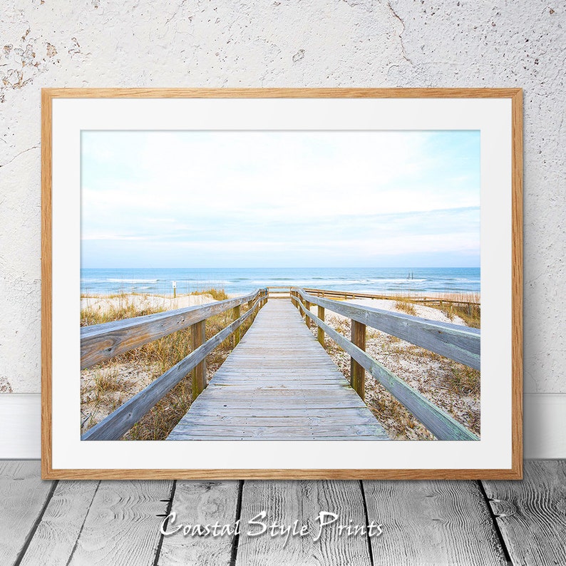 Beach Boardwalk Print Coastal Print Coastal Art Beach Etsy