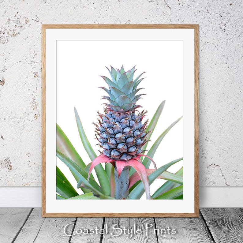 Pineapple Print Miniature Pineapple Print Pineapple Wall Etsy