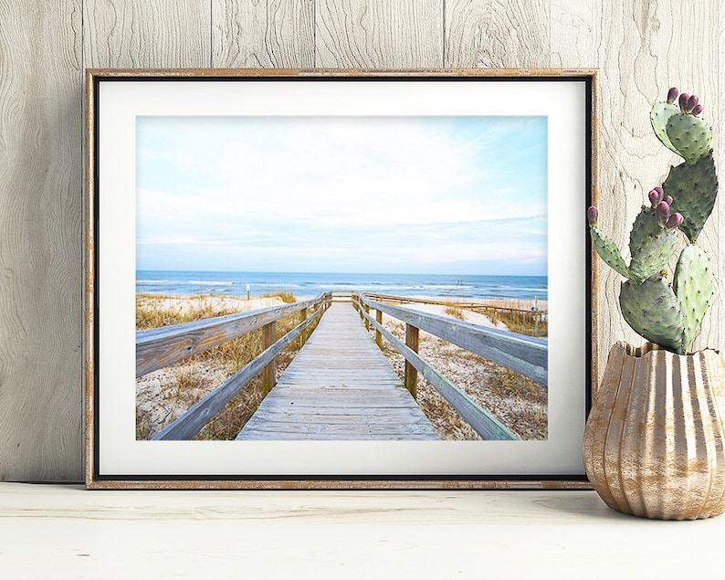 Beach, Boardwalk Print, Coastal Print, Coastal Art, Beach Print, Wall Decor, Ocean Photography, Beach Photography, Instant Download, 103 image 3