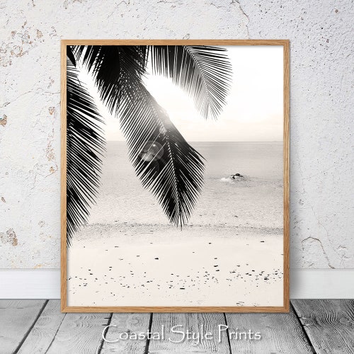 Printable Beach Art Print Black and White Combi Van Print - Etsy