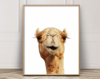 Decorazioni per cameretta con cammelli, decorazioni murali boho, stampe del deserto, stampe murali con animali, poster con cammelli, stampe artistiche stampabili, stampe divertenti, stampe con animali del safari