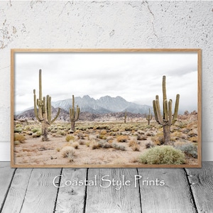 Wüsten-Wandkunst, Wüsten-Dekor, Wüstenfotografie, Kaktus-Wandkunst, Southwestern-Dekor, Landschaftsdruck-Wandkunst, Boho-Dekor, Wüstenkaktus-Druck