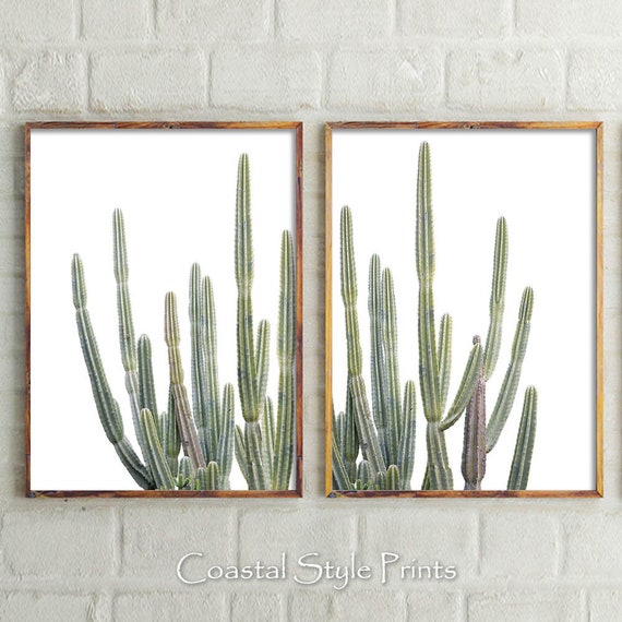 Cactus Print Printable Wall Art Modern Home Decor Set of 2 - Etsy Canada